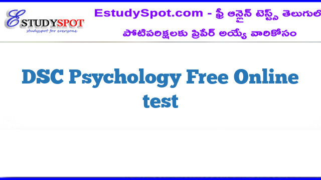 DSC Psychology Free Online test